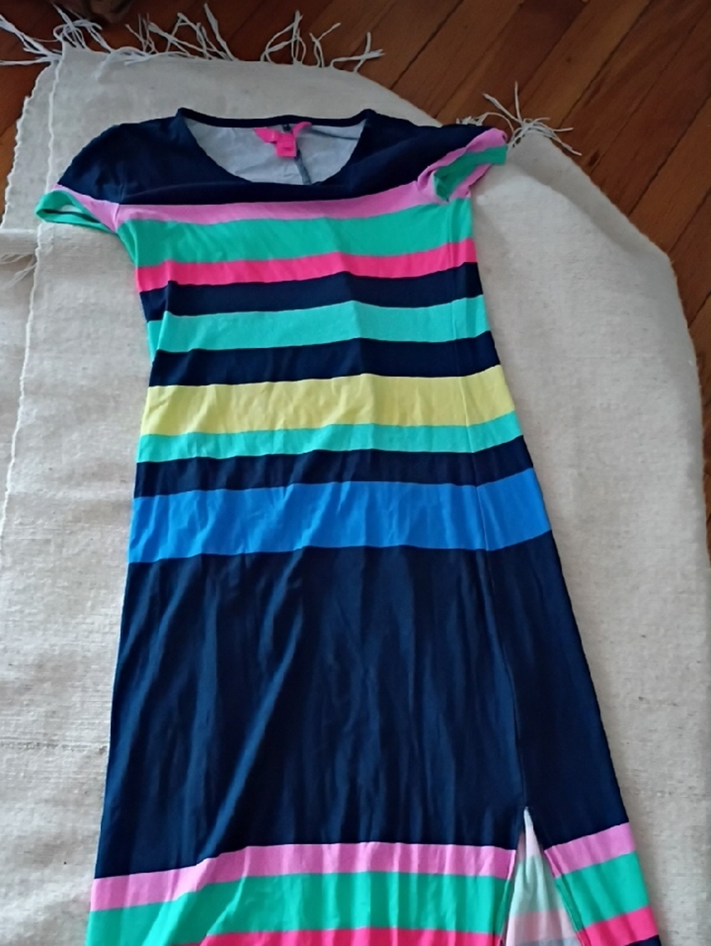 Lilly Pulitzer Striped Dress - Navy, Pink, Green